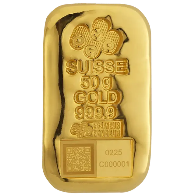 50 gram Gold Bar - PAMP Suisse
