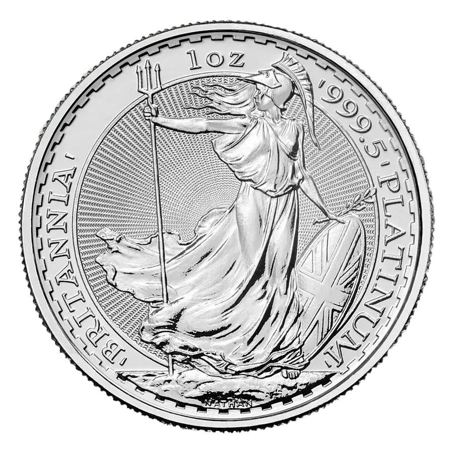 Médaillon de pièce de platine Britannia